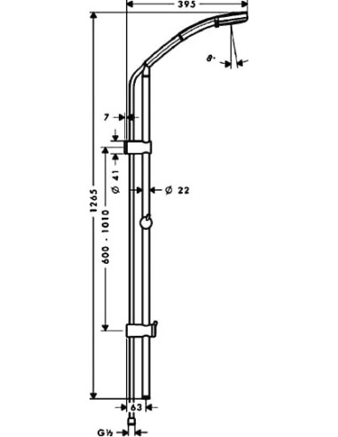 Hansgrohe dušas komplekts Croma 100 Multi 27791000