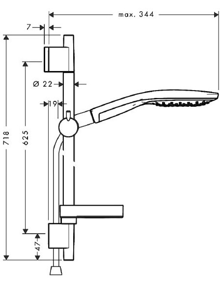 Hansgrohe dušas komplekts Raindance Select S 150 3iet 27802000