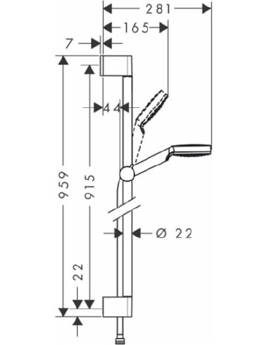 Hansgrohe dušas komplekts Crometta Vario 900...