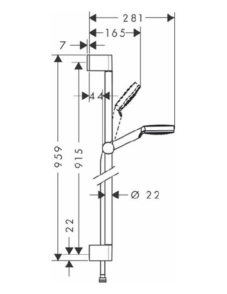 Hansgrohe dušas komplekts Crometta Vario 900 26536400