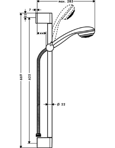 Hansgrohe dušas komplekts Crometta 85 27728000