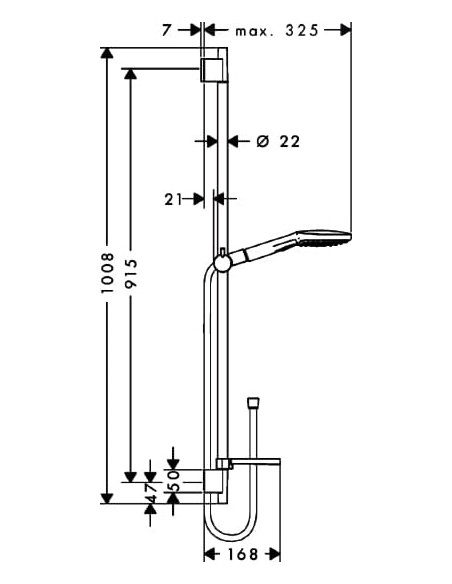 Hansgrohe dušas komplekts Raindance Select E 120 26621400
