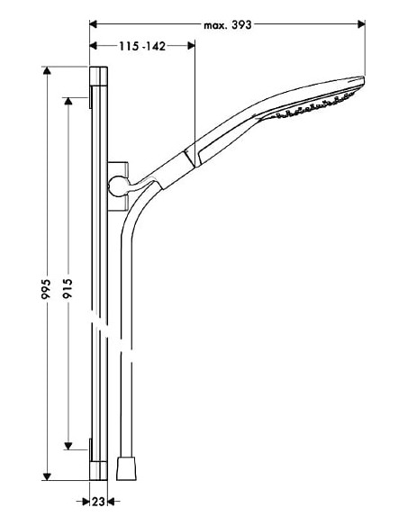Hansgrohe dušas komplekts Raindance Select S 150 26626000