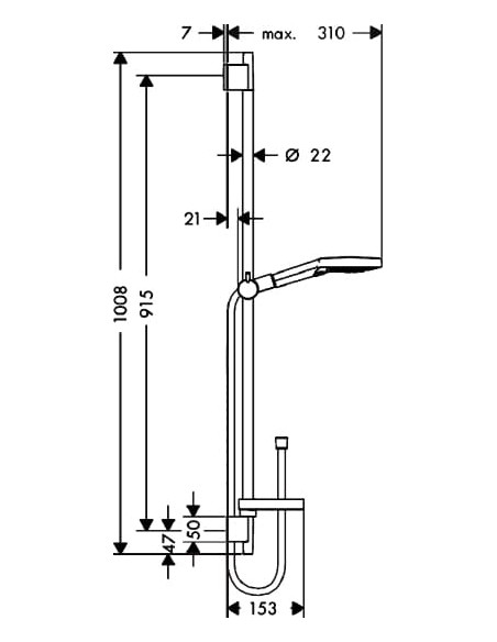 Hansgrohe dušas komplekts Raindance Select S 120 3iet 26631400