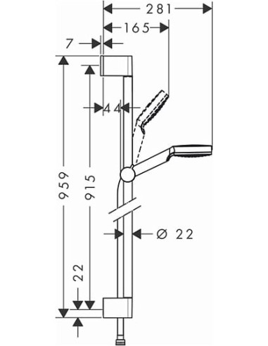 Hansgrohe dušas komplekts Crometta 1jet...