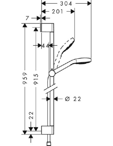 Hansgrohe dušas komplekts Croma Select E Multi...