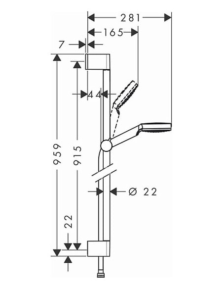Hansgrohe dušas komplekts Crometta 1jet 900 26537400