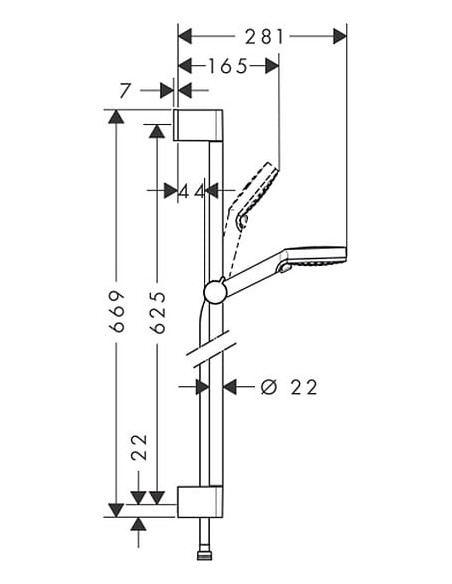 Hansgrohe dušas komplekts Crometta Vario EcoSmart 650 26534400