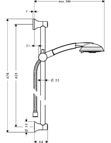 Hansgrohe dušas komplekts Raindance Classic 100...