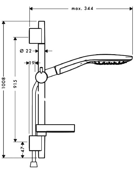 Hansgrohe dušas komplekts Raindance Select S 150 3iet 27803400
