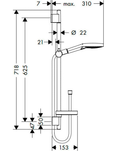 Hansgrohe dušas komplekts Raindance Select S...