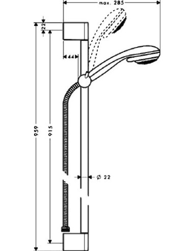 Hansgrohe dušas komplekts Crometta 85 Vario...