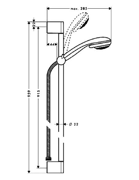 Hansgrohe dušas komplekts Crometta 85 Vario 27762000