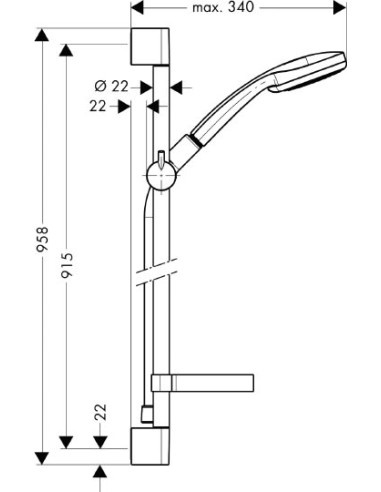 Hansgrohe dušas komplekts Croma 100 Multi 27774000