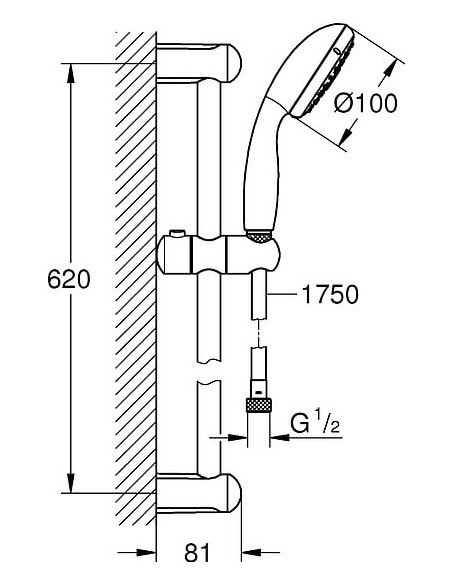 Grohe dušas komplekts Tempesta New 2759810E - 3