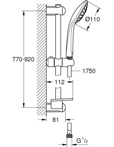 Grohe dušas komplekts Euphoria110 Mono 27267001 - 3