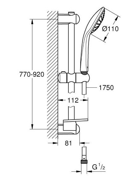 Grohe dušas komplekts Euphoria110 Mono 27267001 - 3