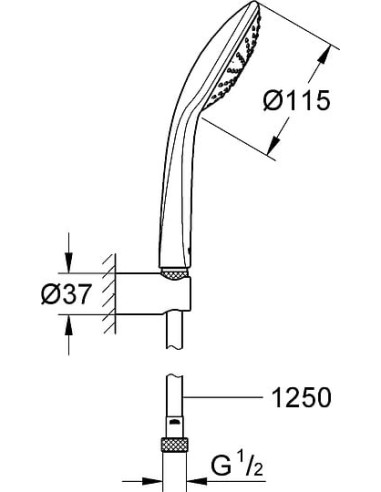 Grohe dušas komplekts Euphoria 110 Mono 27354000 - 8