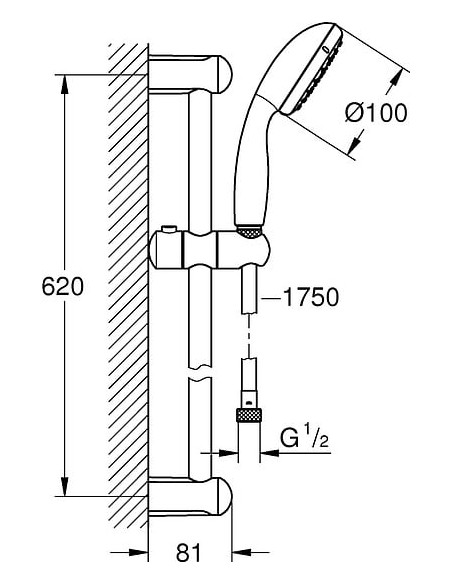 Grohe dušas komplekts Tempesta New 27598001 - 3