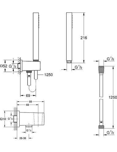 Grohe dušas komplekts Euphoria Cube Stick 26405000 - 6