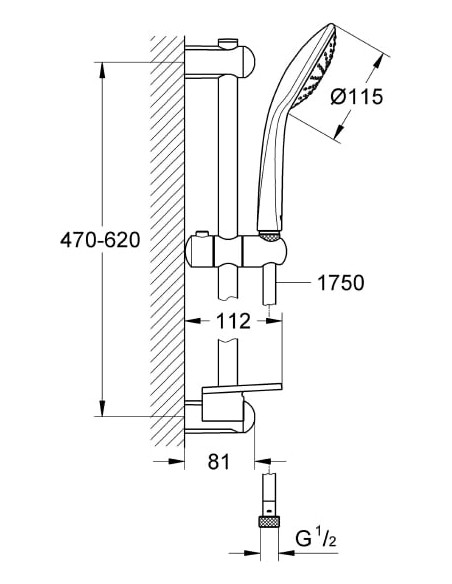 Grohe dušas komplekts Euphoria 110 Mono 27266001 - 5