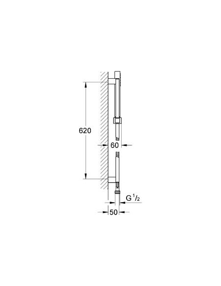 Grohe dušas komplekts Eurocube 27891000 - 7 Grohe dušas komplekts Eurocube 27891000 - 7