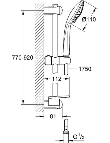Grohe dušas komplekts Euphoria 110 Massage 27226001 - 3