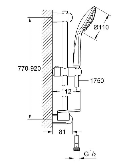 Grohe dušas komplekts Euphoria 110 Massage 27226001 - 3