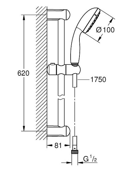 Grohe dušas komplekts Tempesta New 27924001 - 4