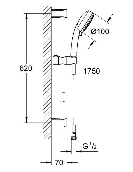 Grohe dušas komplekts New Tempesta Cosmopolitan 27929002 - 3