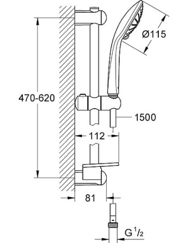 Grohe dušas komplekts Euphoria 110 Massage 27243001 - 9