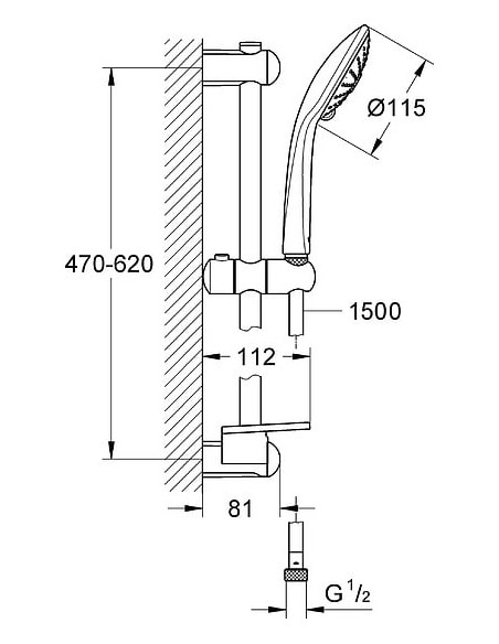 Grohe dušas komplekts Euphoria 110 Massage 27243001 - 9
