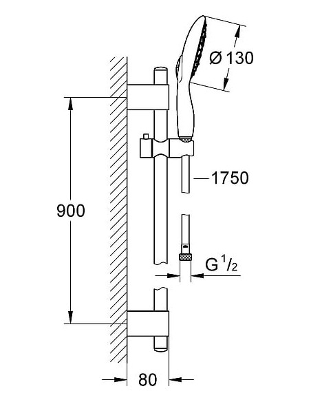 Grohe dušas komplekts Power&Soul 130 27738000 - 11