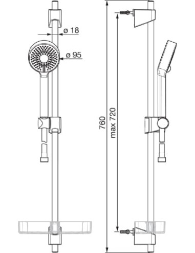 Oras dušas komplekts Apollo 544