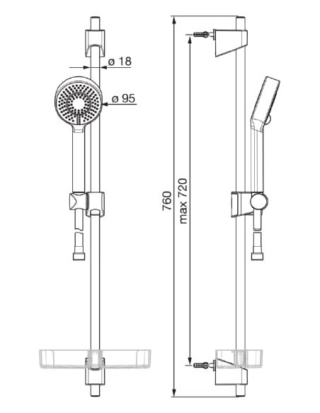 Oras dušas komplekts Apollo 544