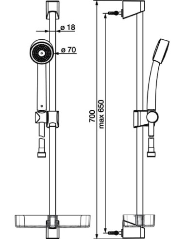 Oras dušas komplekts Apollo 520