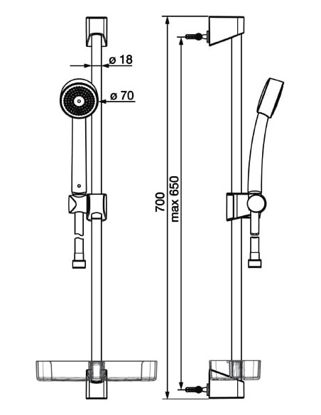 Oras dušas komplekts Apollo 520