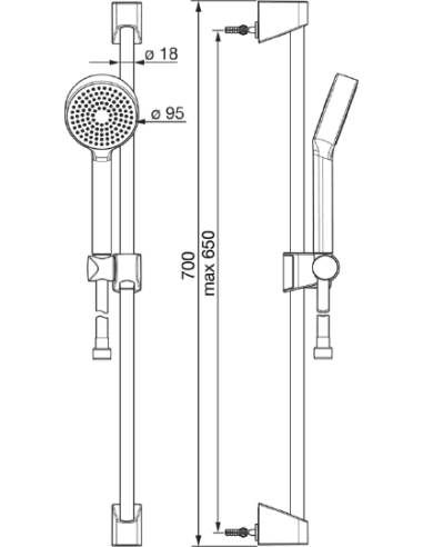 Oras dušas komplekts Apollo 547