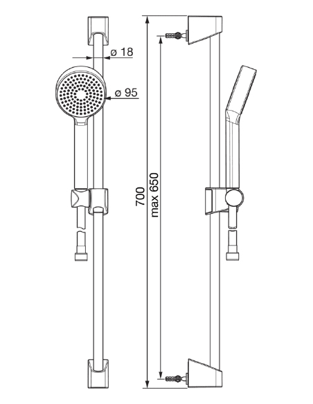 Oras dušas komplekts Apollo 547