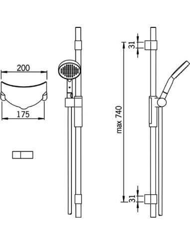 Oras dušas komplekts Hydra 390