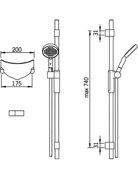 Oras dušas komplekts Hydra 390