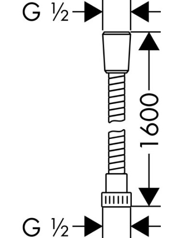 Hansgrohe dušas šļūtene Metaflex 28266000