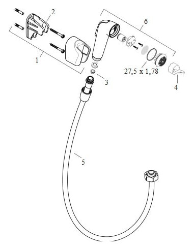 Hansgrohe higiēniska duša 32127000