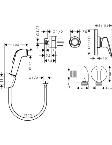 Hansgrohe higiēniska duša Logis SET