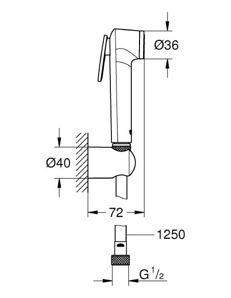 Grohe higiēniska duša Tempesta-F 26354000 - 3