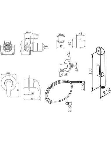 Oras higiēniska duša Polara 1488