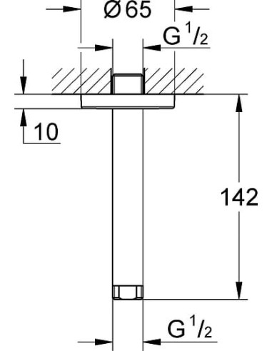 Grohe kronšteins augšējai dušai Rainshower 28724LS0 - 3
