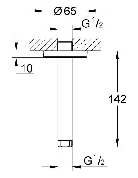 Grohe kronšteins augšējai dušai Rainshower 28724LS0 - 3