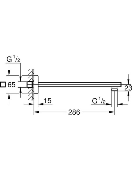 Grohe kronšteins augšējai dušai Rainshower 27709000 - 3