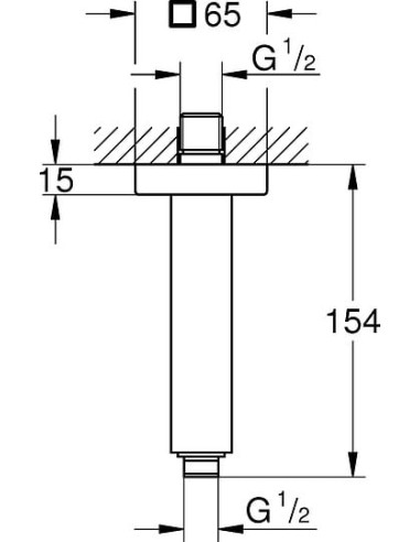 Grohe kronšteins augšējai dušai Rainshower 27711000 - 3